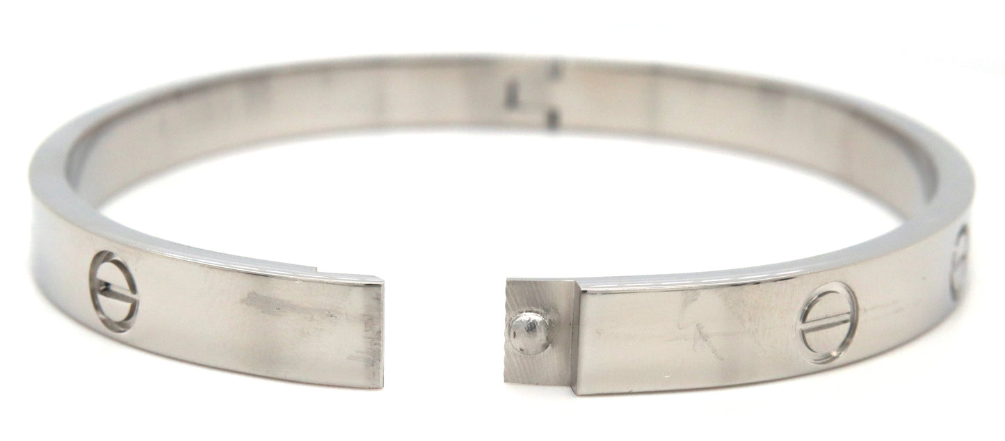 Stainless steel love bangle bracelet