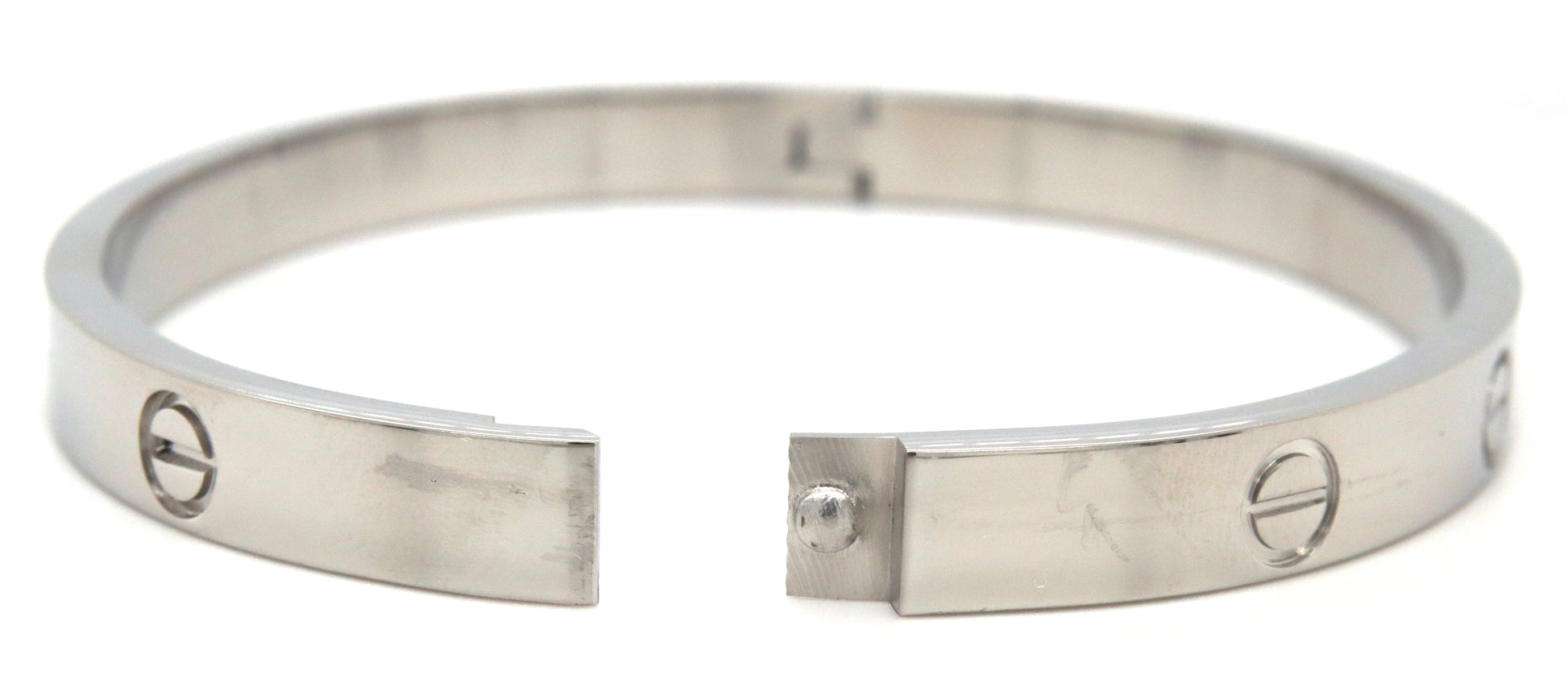 Stainless steel love bangle bracelet
