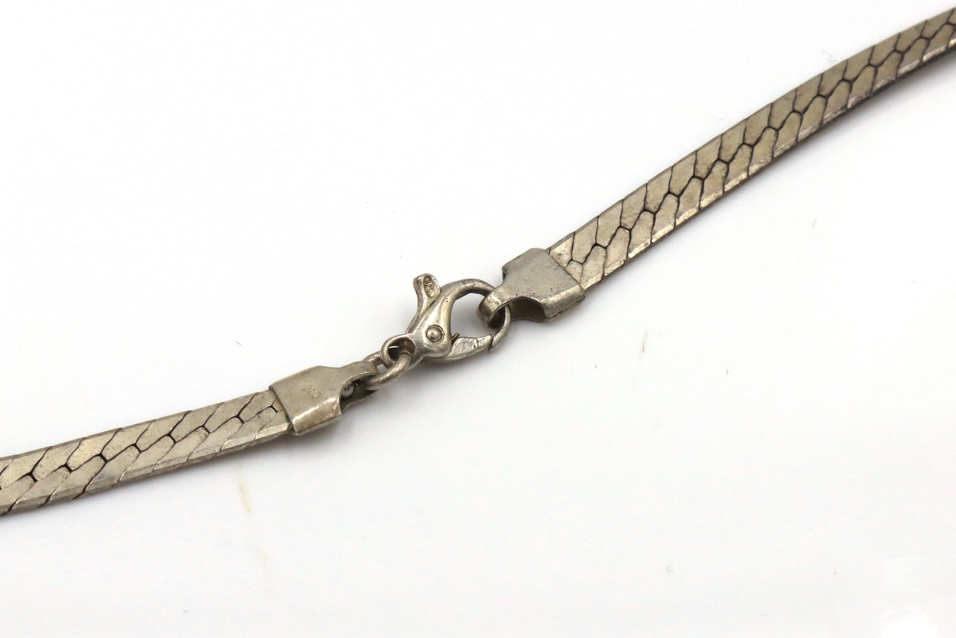 Lot of 3 Italian Vintage 925 sterling silver Herringbone chains