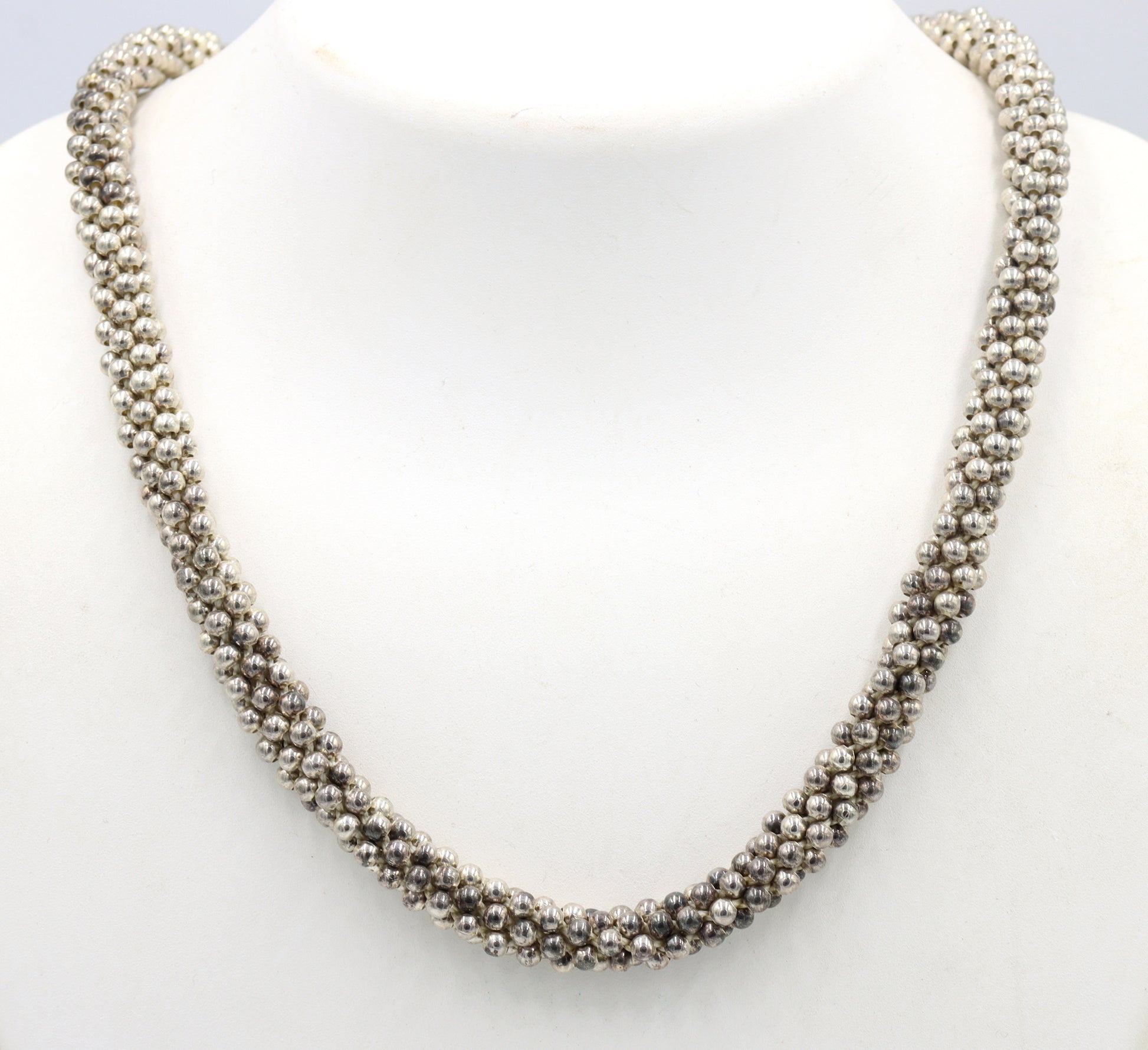 Set of Vintage 925 sterling silver necklace and matching bracelet