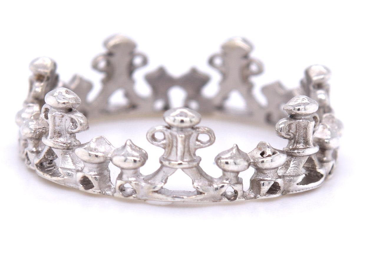 925 Sterling silver Armenta silver crown ring