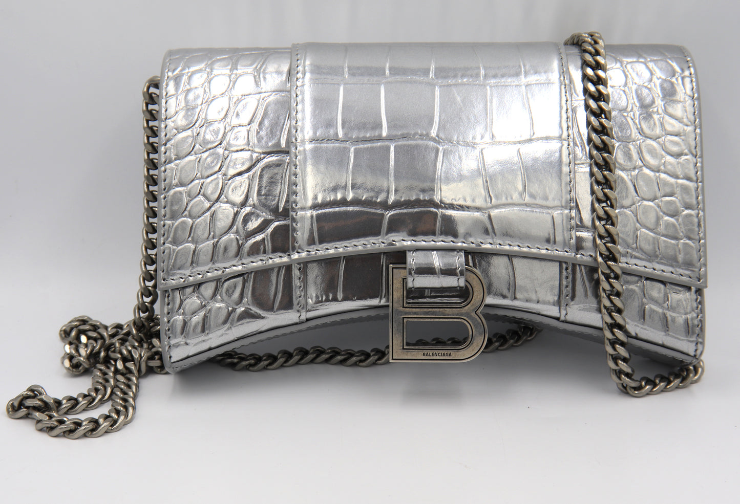 Balenciaga Hourglass Wallet on Chain Handbag
