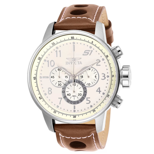 Invicta Men's 25724 S1 Rally  Quartz Chronograph Ivory Dial Watch
