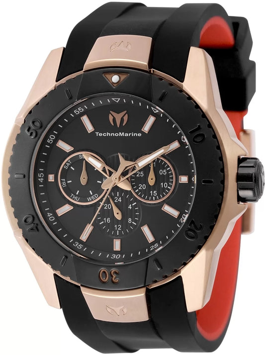 Technomarine Men's TM-616005 UF6 Quartz Black Dial Watch