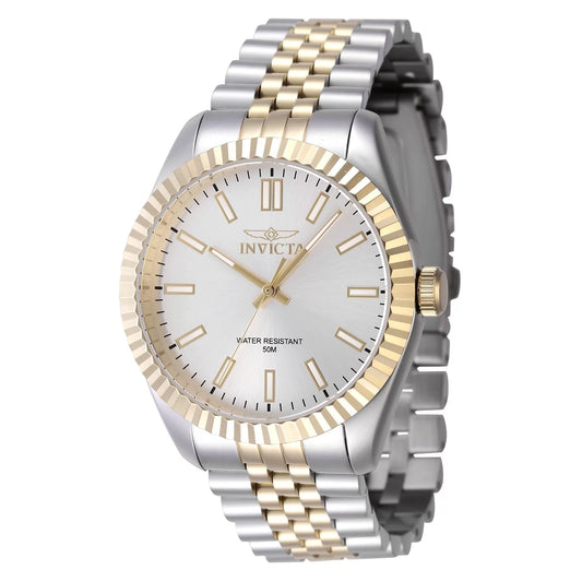 Invicta Men's 47484 Specialty Quartz 3 Hand Silver Dial Watch