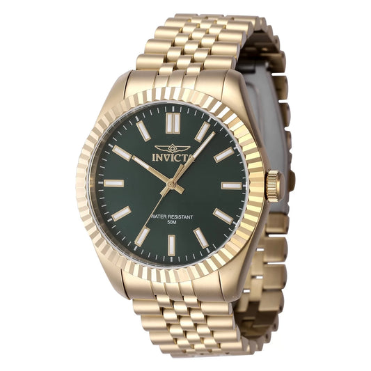 Invicta Men's 47489 Specialty Quartz 3 Hand Green Dial Watch