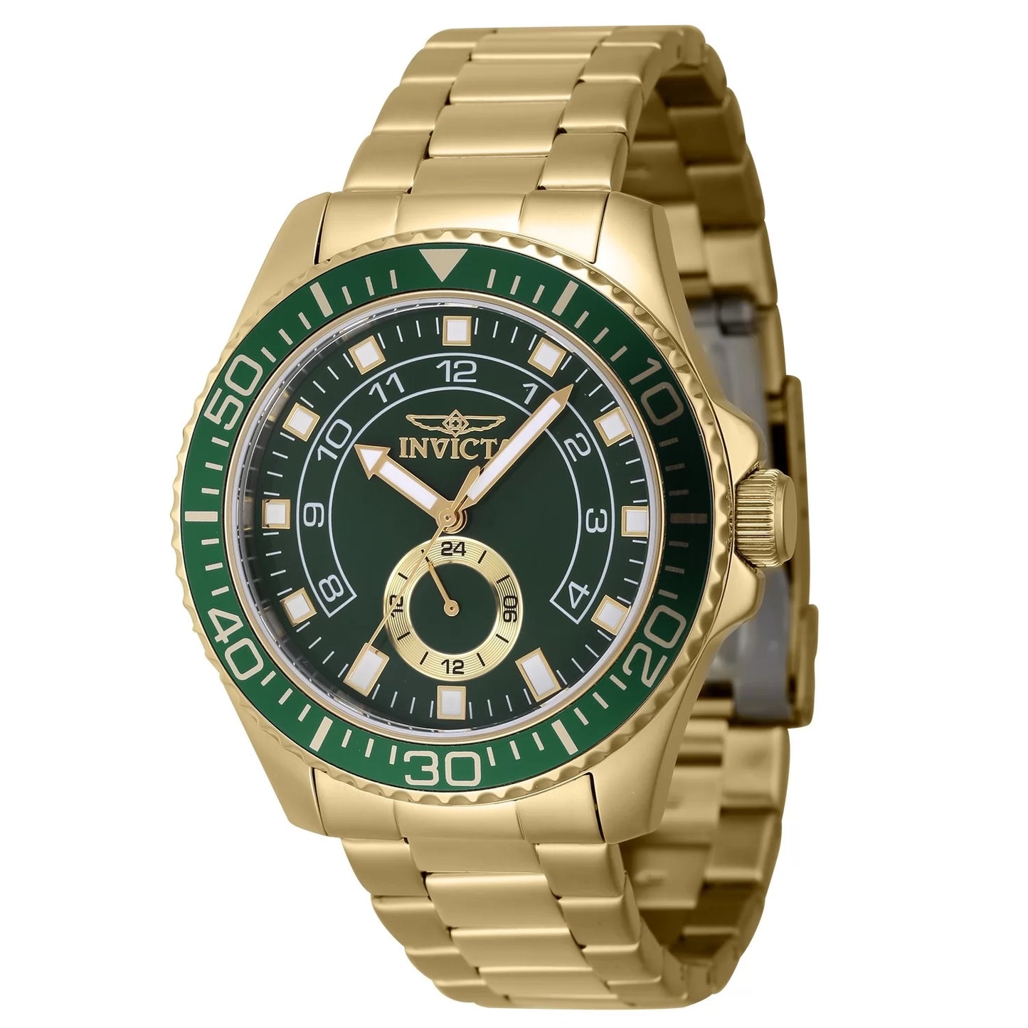 Invicta Men's 47132 Pro Diver Quartz Multifunction Green Dial Watch