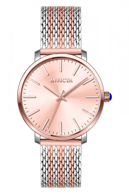 Invicta Women's 33937 Angel Quartz 3 Hand Rose Gold Dial Watch