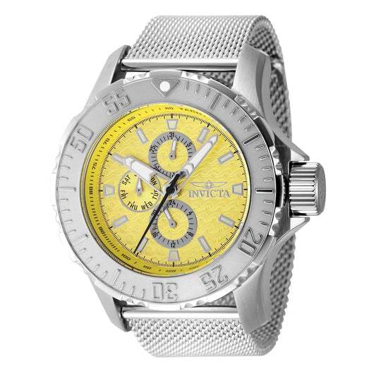 Invicta Men's 48014 Vintage  Quartz Chronograph Yellow Dial Watch
