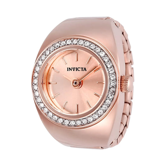 Invicta Women's 48945 Mini Ring Watch Quartz 2 Hand Rose Gold Dial Watch