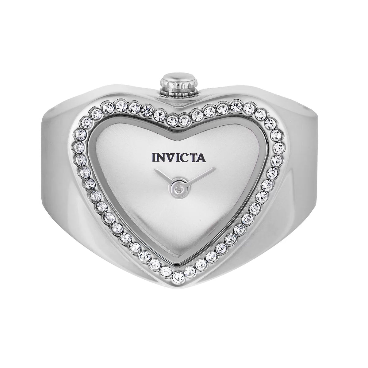 Invicta Women's 49572 Mini Quartz 2 Hand Silver Dial Ring Watch