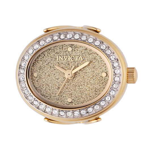 Invicta Women's 49598 Mini Quartz Gold Dial Ring Watch