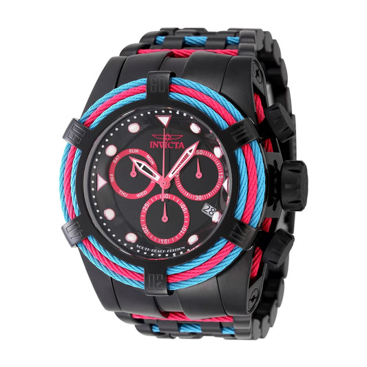 Invicta Men's 48605 Bolt Quartz Chronograph Hot Pink, Black Dial Watch