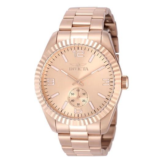Invicta Men's 49393 Specialty Quartz 3 Hand Rose Gold Dial Watch