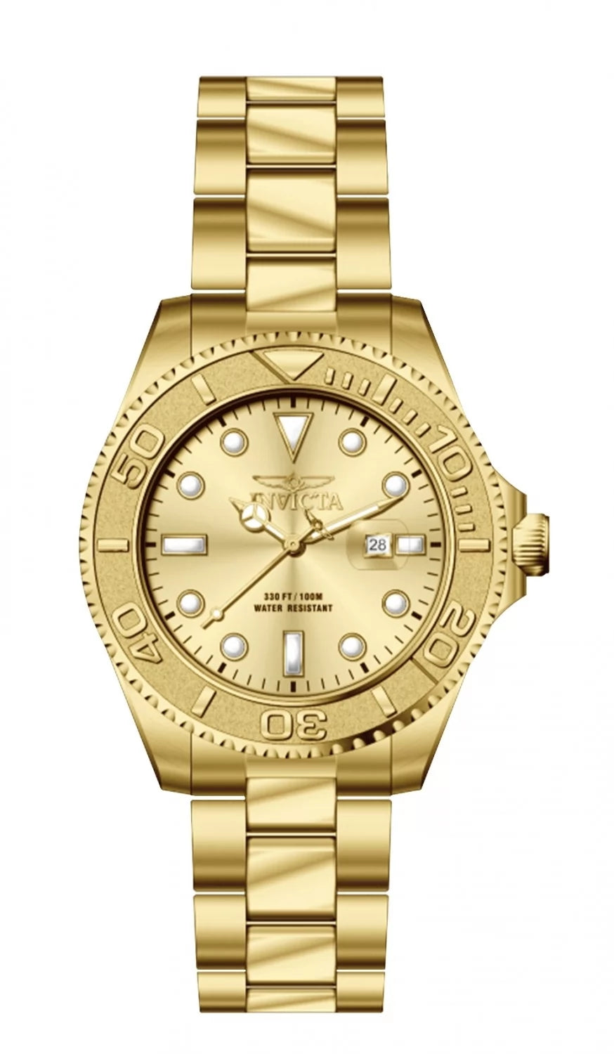 Invicta Men's 69521 Pro Diver Quartz PC32S Gold Dial Watch