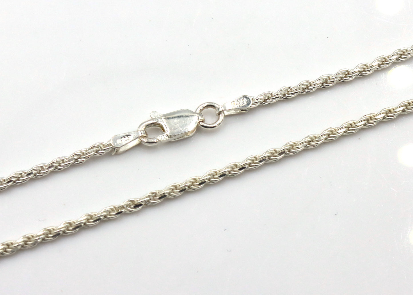 Lot of 3 Italian 925 sterling silver rope chains