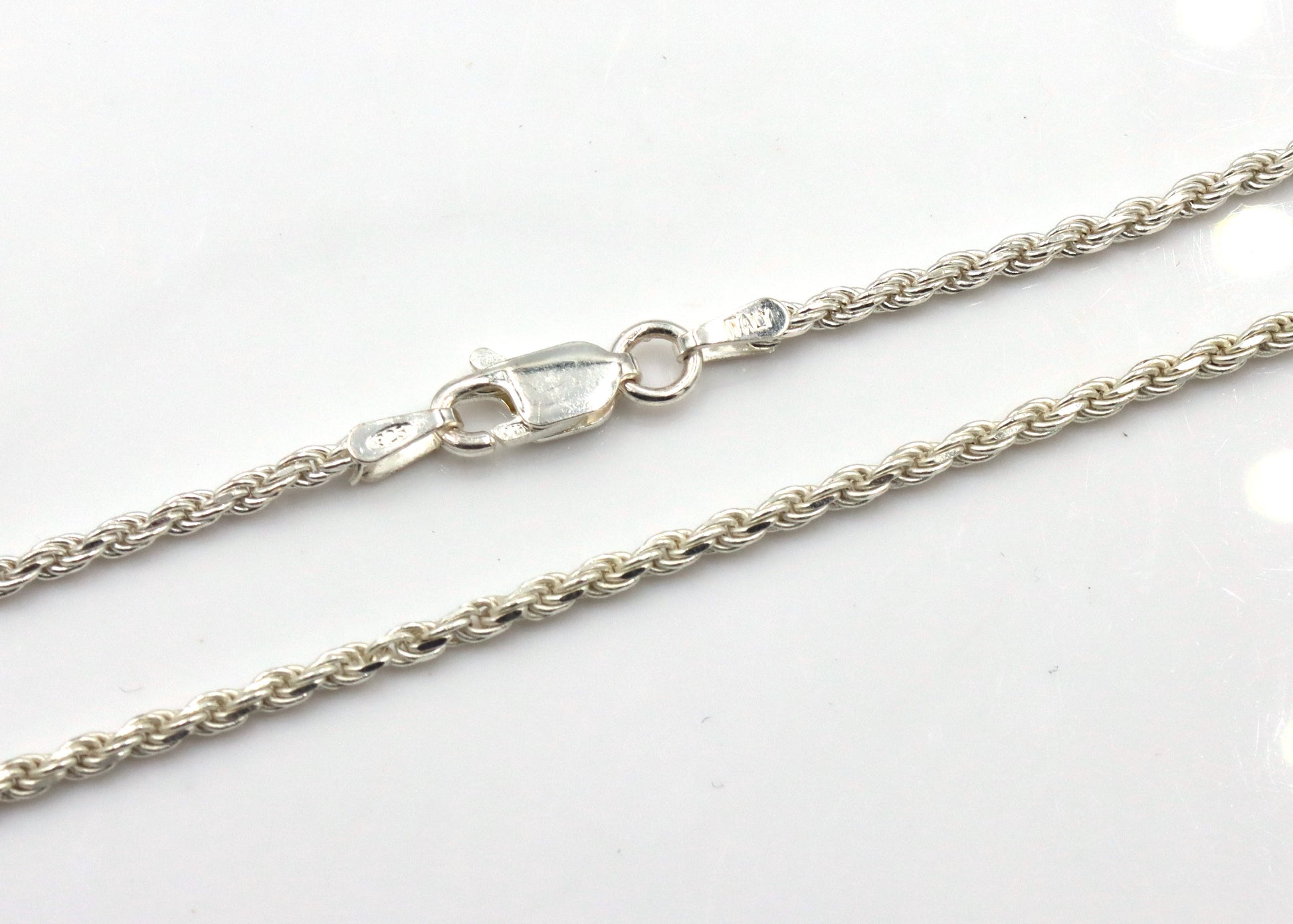 Lot of 3 Italian 925 sterling silver rope chains