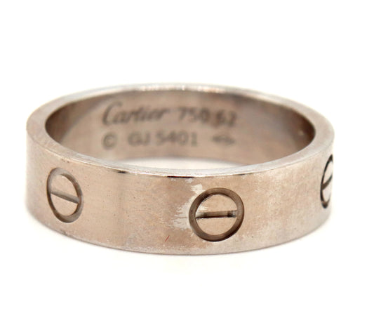 18kt White gold Cartier love ring 5mm