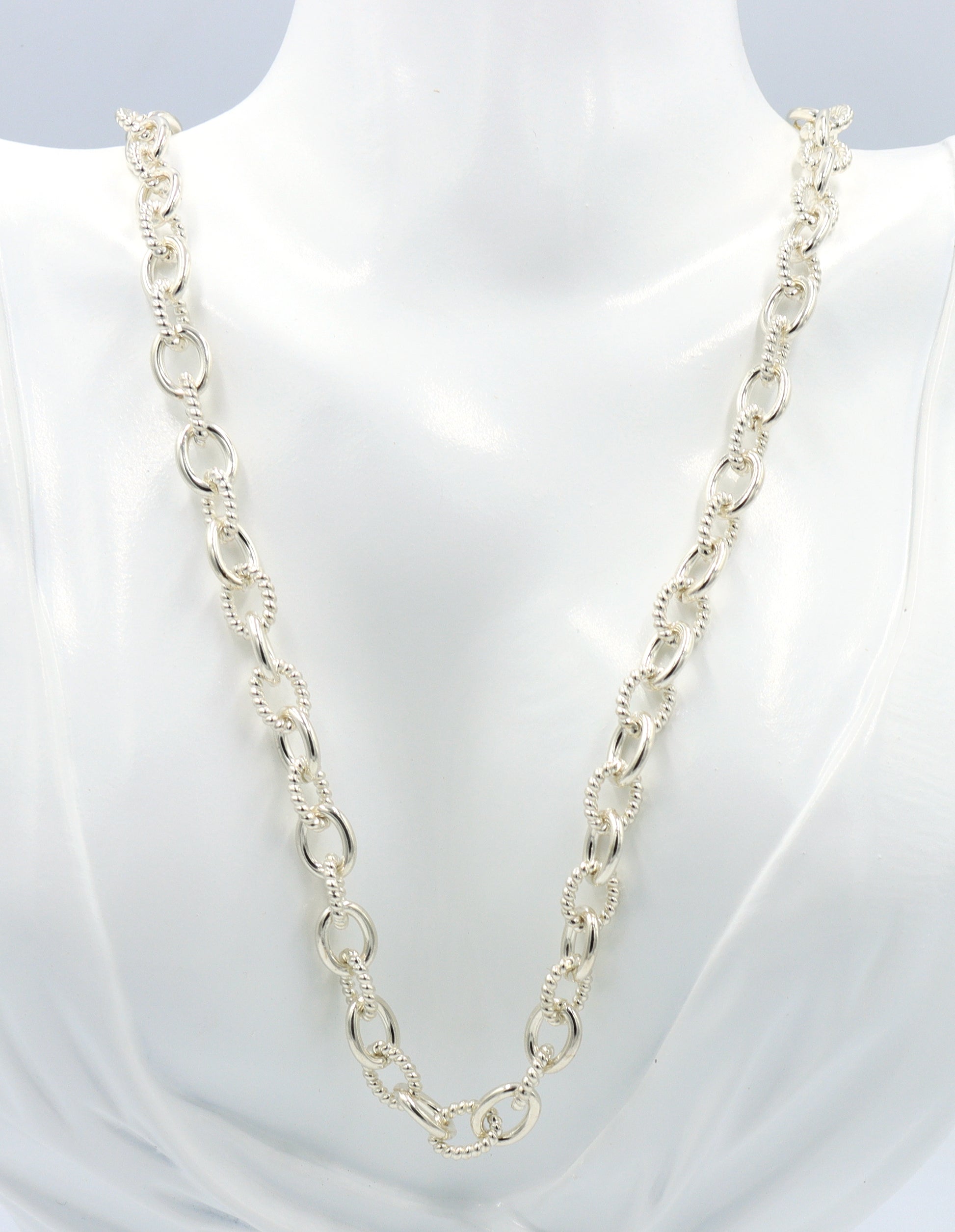Judith Ripka key to my heart cable link chain necklace