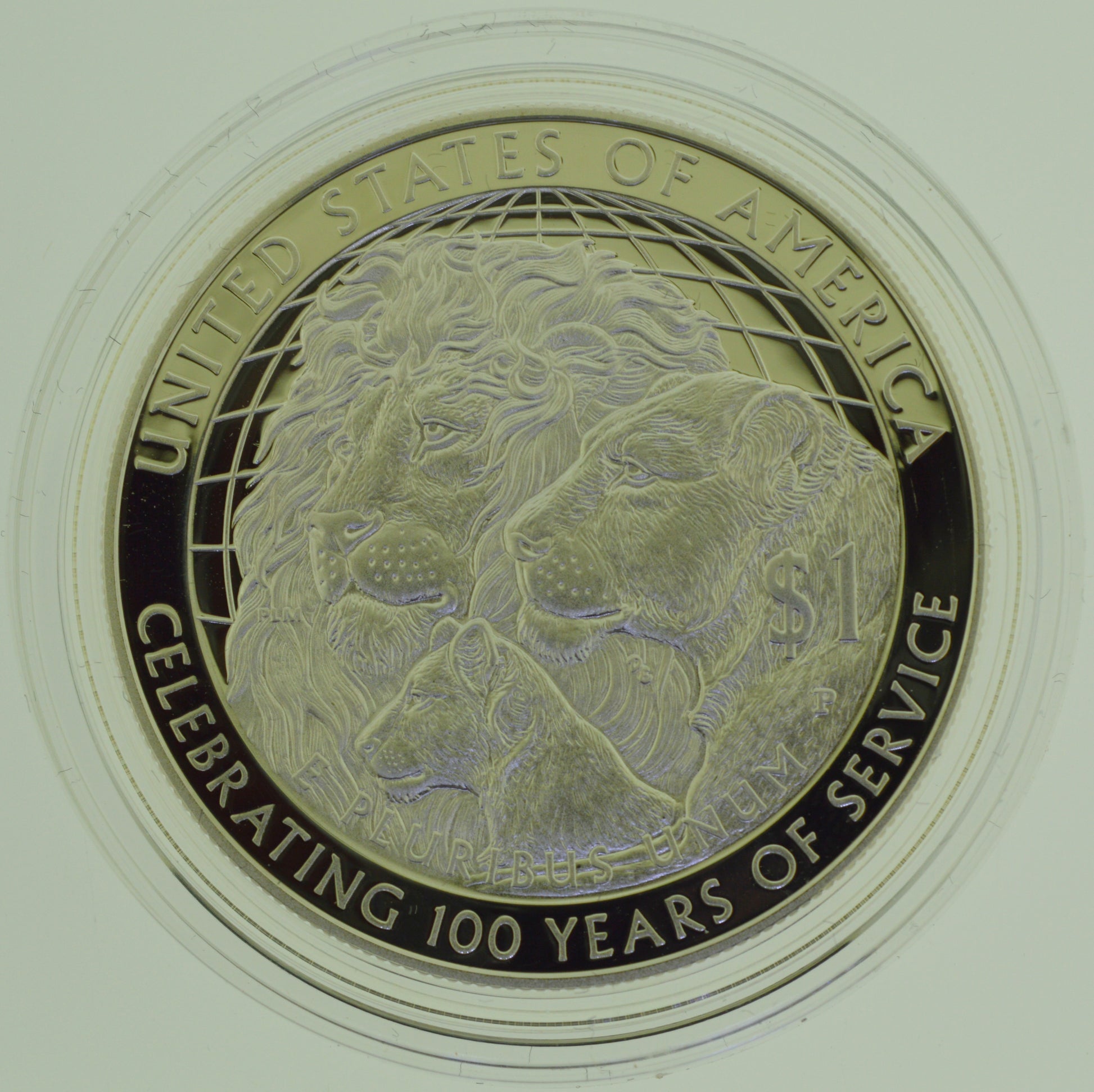 2017-P Lions Club International Centennial Silver Dollar Proof, U.S. Mint, Box & COA