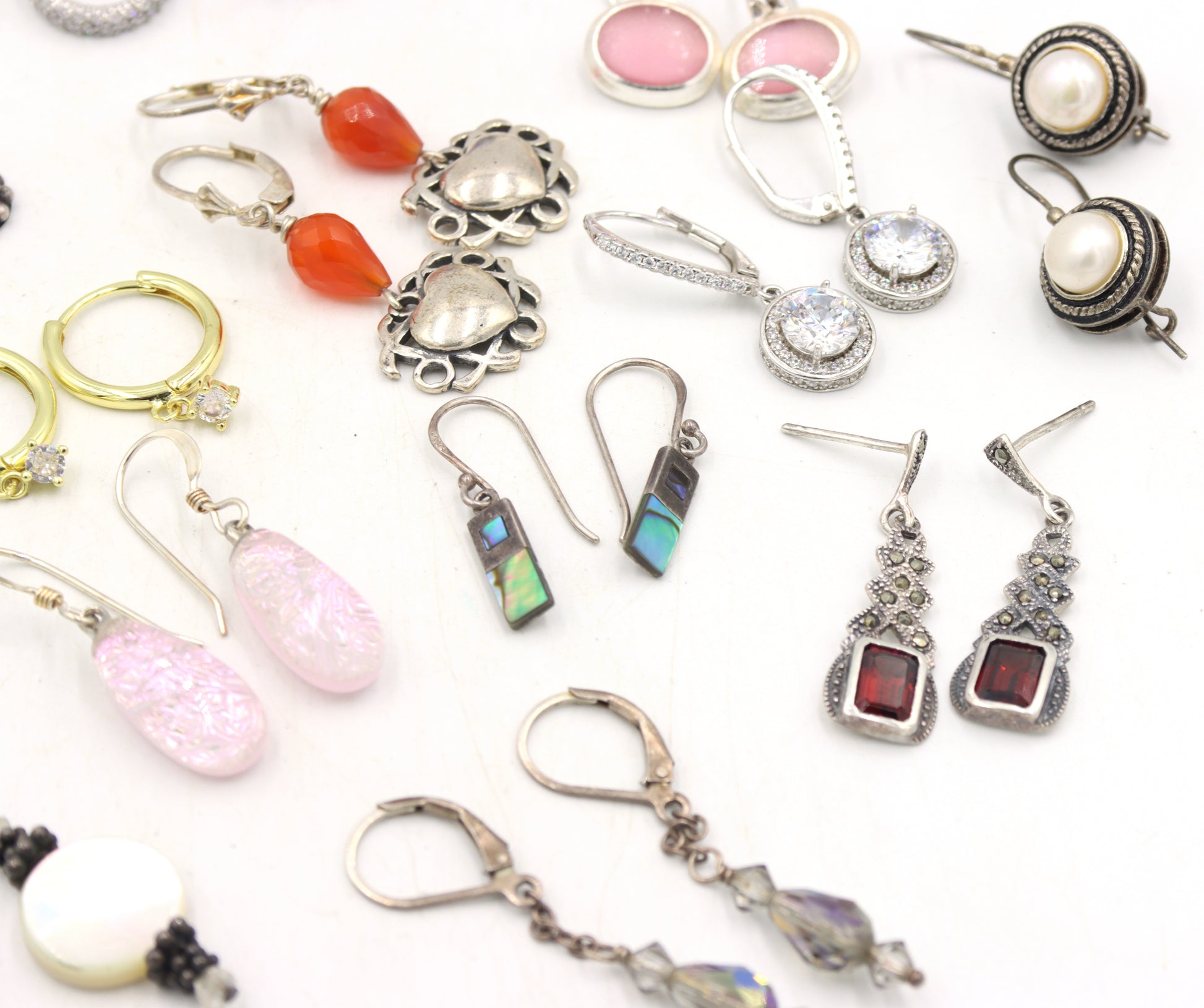 Group lot of Vintage 925 sterling silver earrings