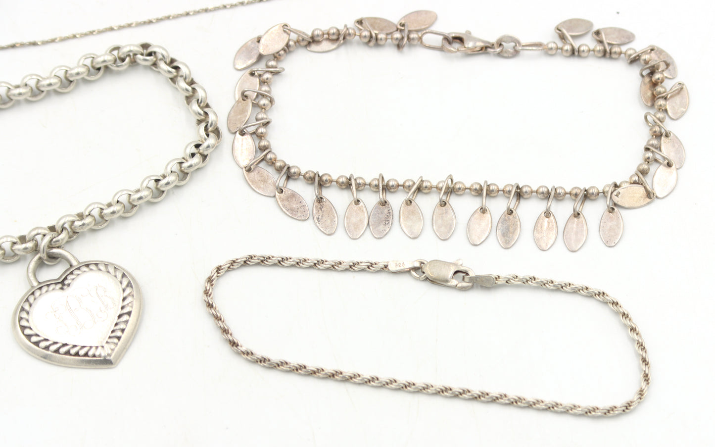 Group lot of 4 Vintage 925 sterling silver necklaces