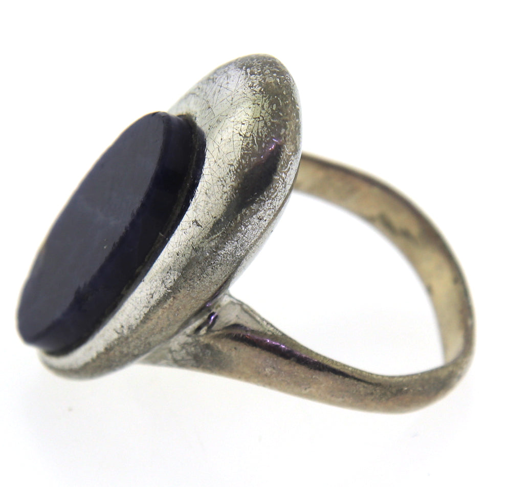 Sterling Silver Blue Stone Ring