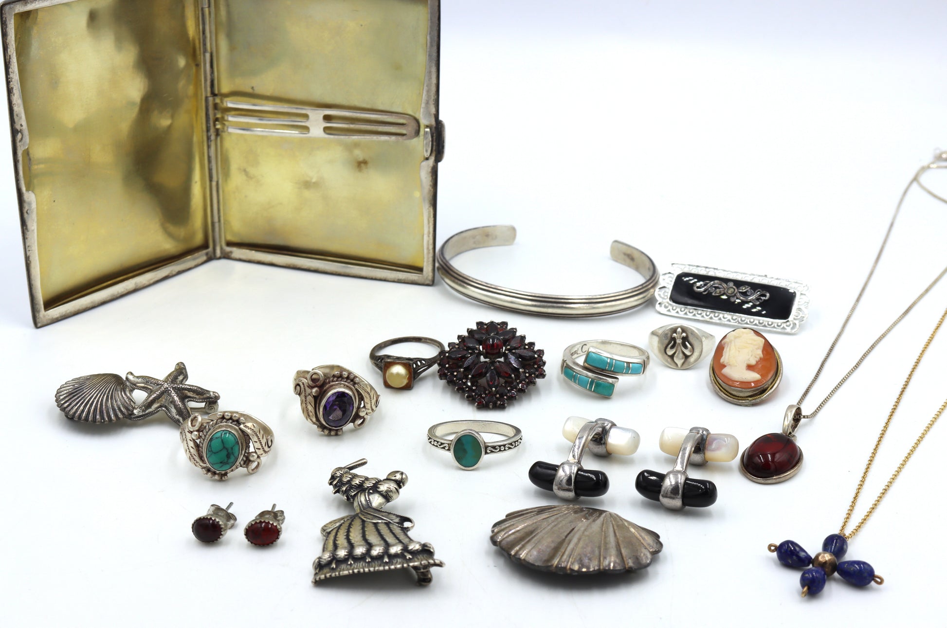 Group lot of Vintage 925 sterling silver miscellaneous jewelry