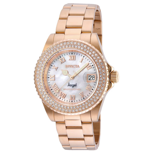 Invicta Women's 24615 Angel Quartz 3 Hand White Dial Watch