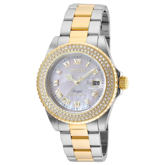 Invicta Women's 24616 Angel Quartz 3 Hand White Dial Watch
