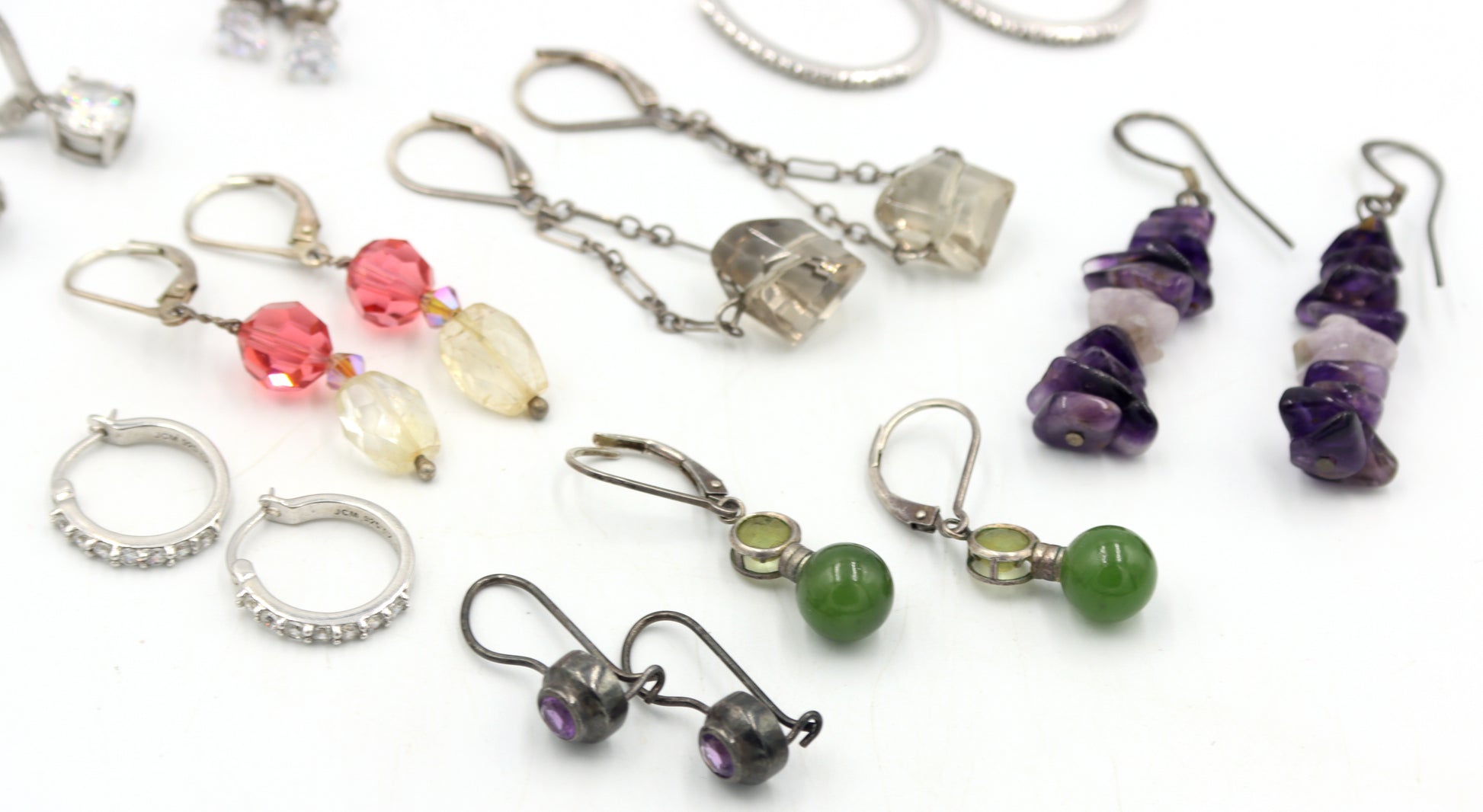Group lot of Vintage 925 sterling silver earrings