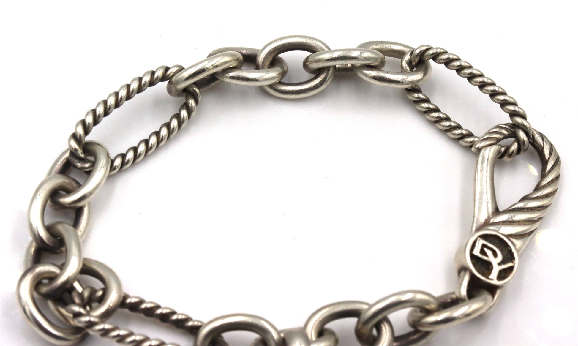 David Yurman carved cable disc bracelet