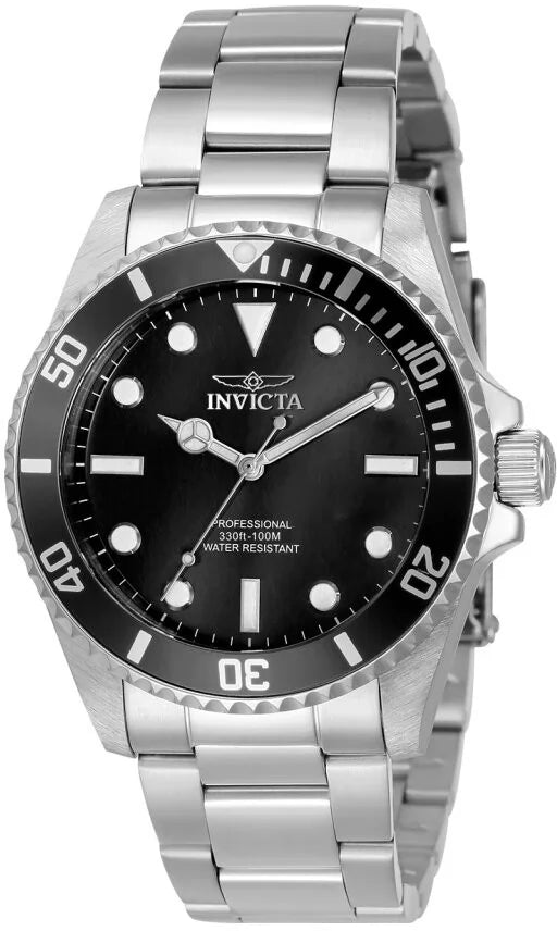 Invicta Women's 33272 Pro Diver Quartz 3 Hand Black Dial Watch