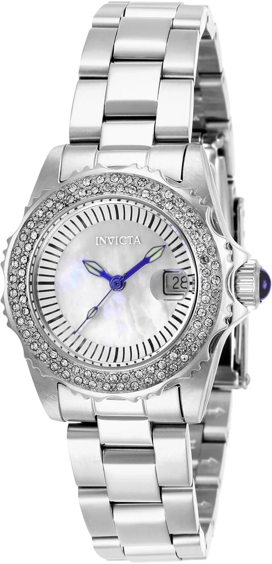 Invicta Women's 28442 Angel Quartz 3 Hand White Dial Watch