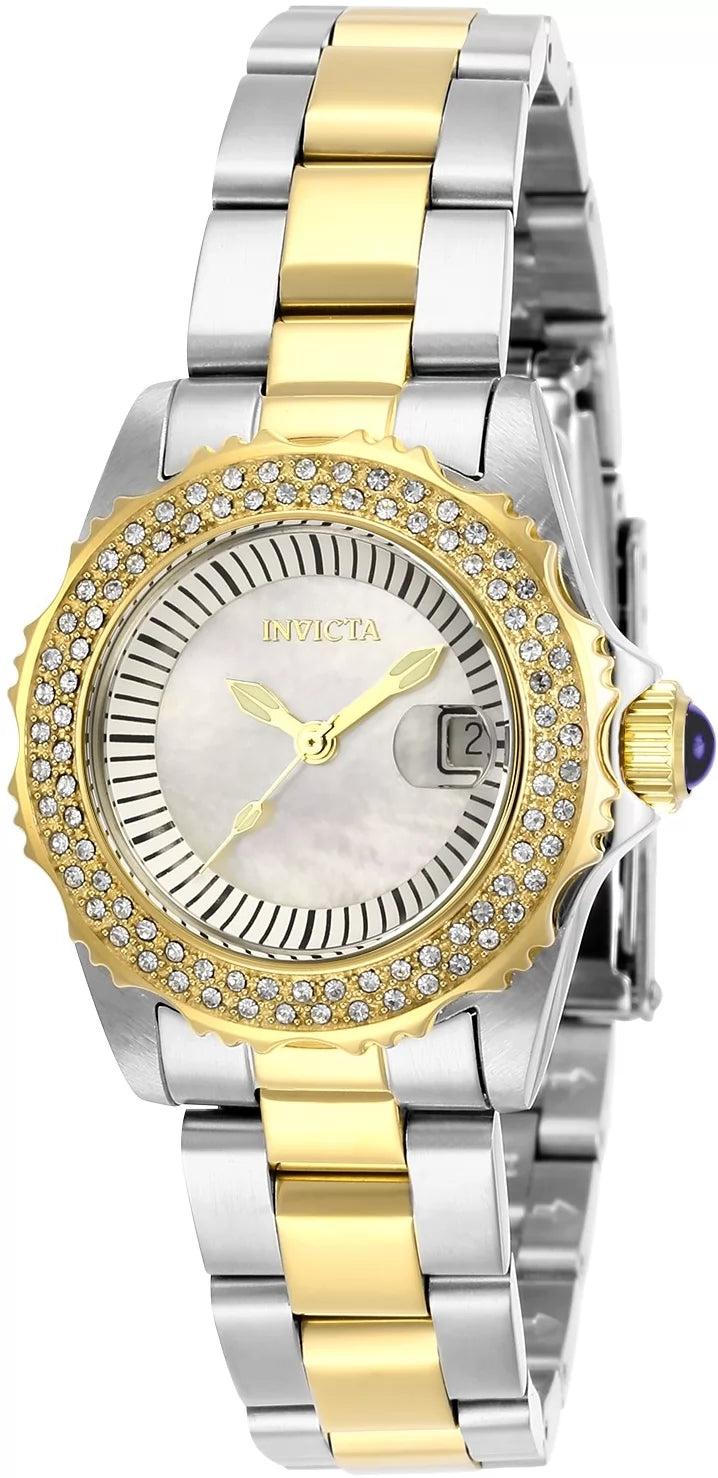 Invicta Women's 28443 Angel Quartz 3 Hand White Dial Watch