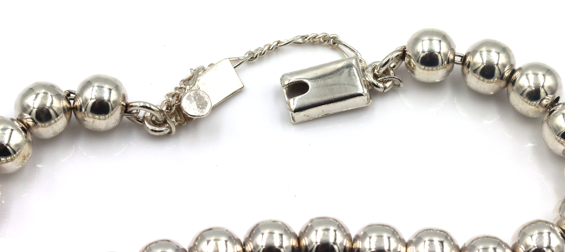 925 Sterling silver Mexico signed silver ball bracelet