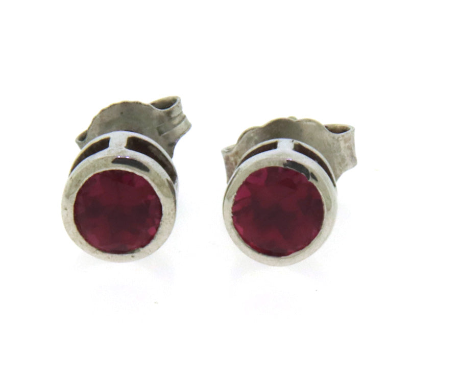 925 Sterling Silver Gemstone Stud Earrings