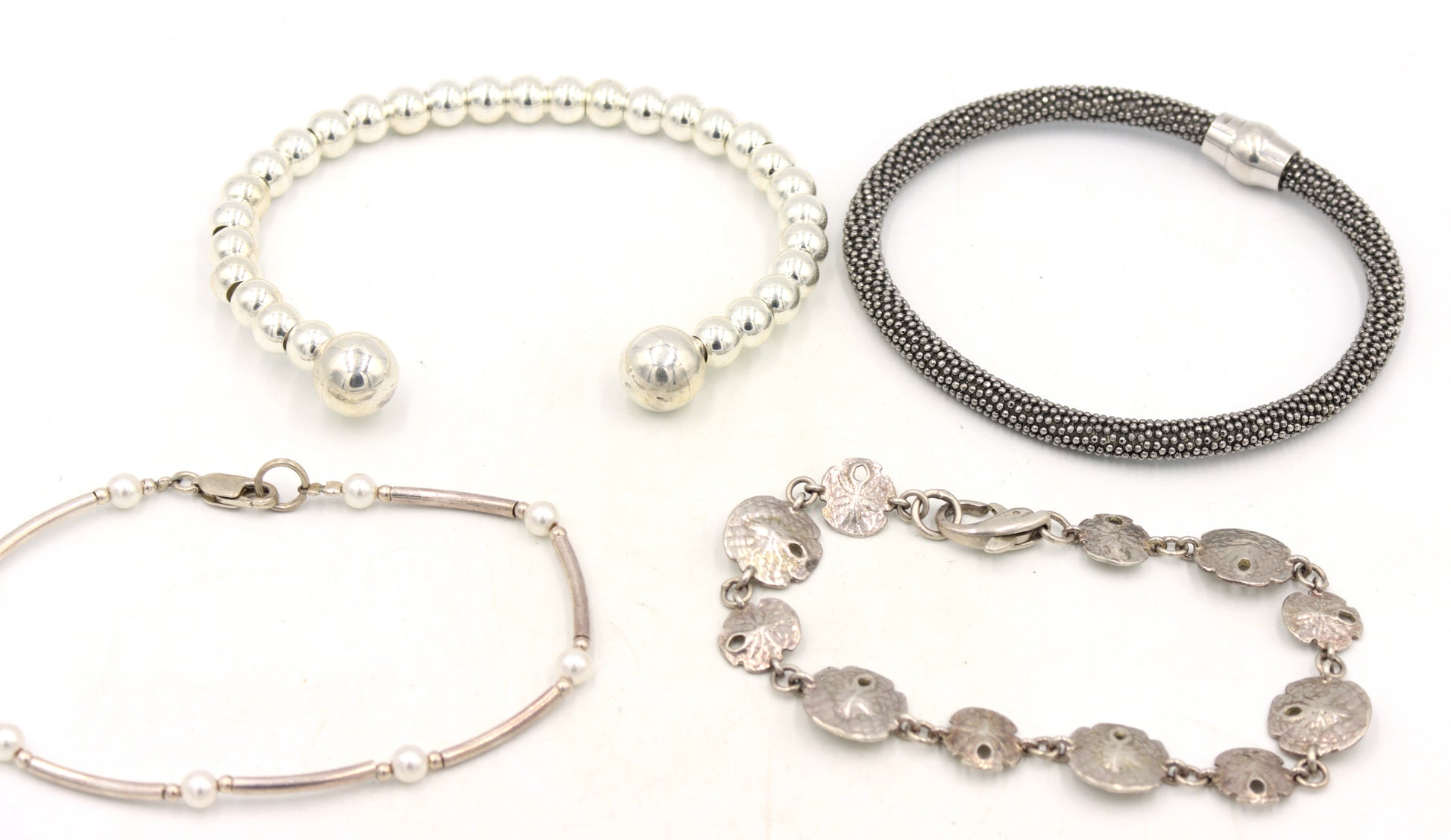 Group lot of 6 Vintage 925 sterling silver bracelets
