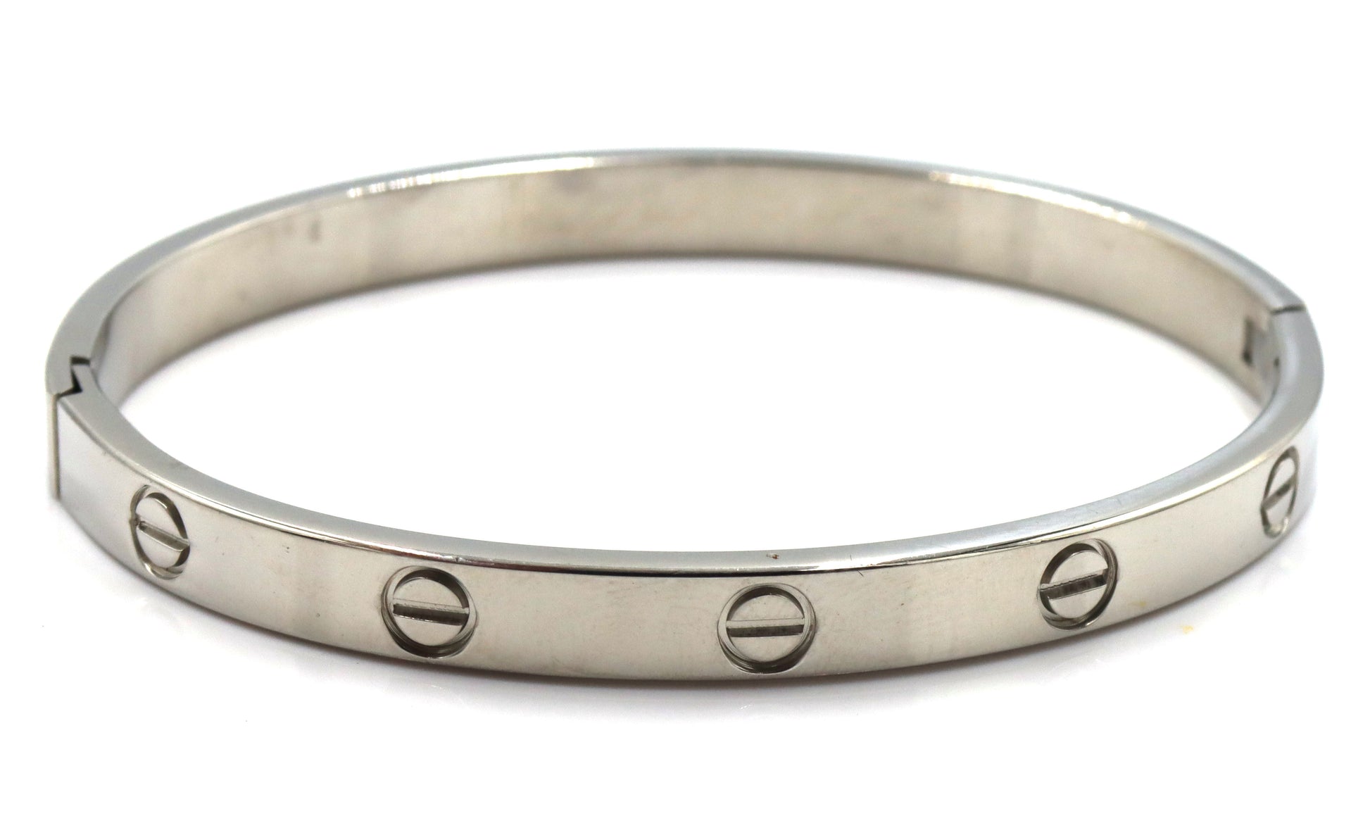 Stainless steel love bangle bracelet