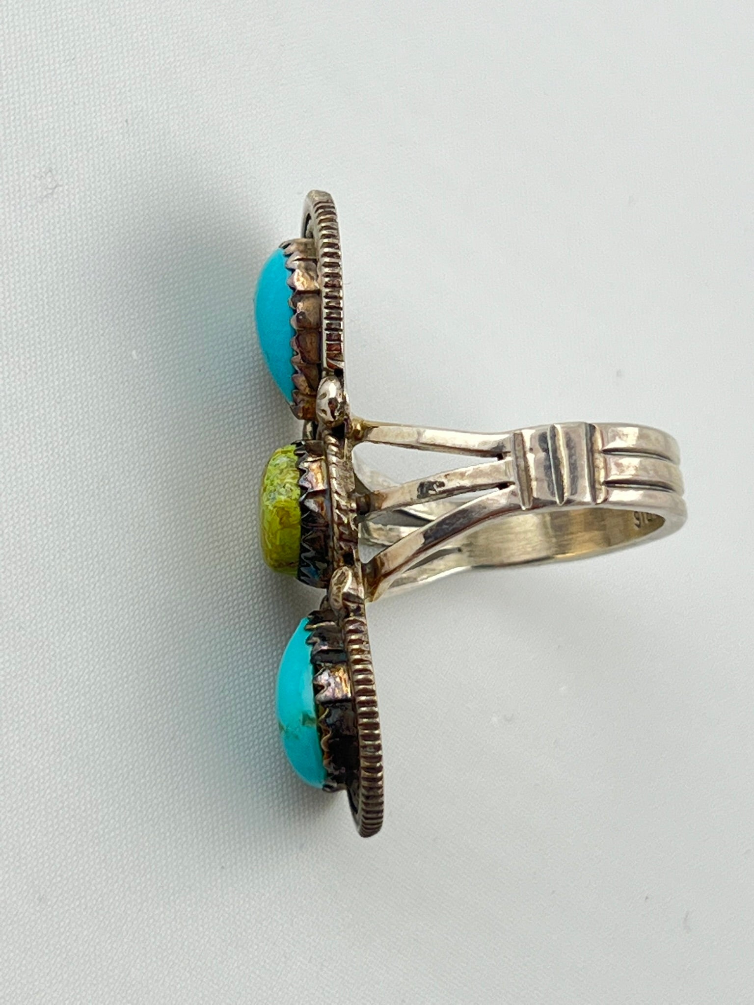 925 Sterling Silver American Style Turquoise Ring