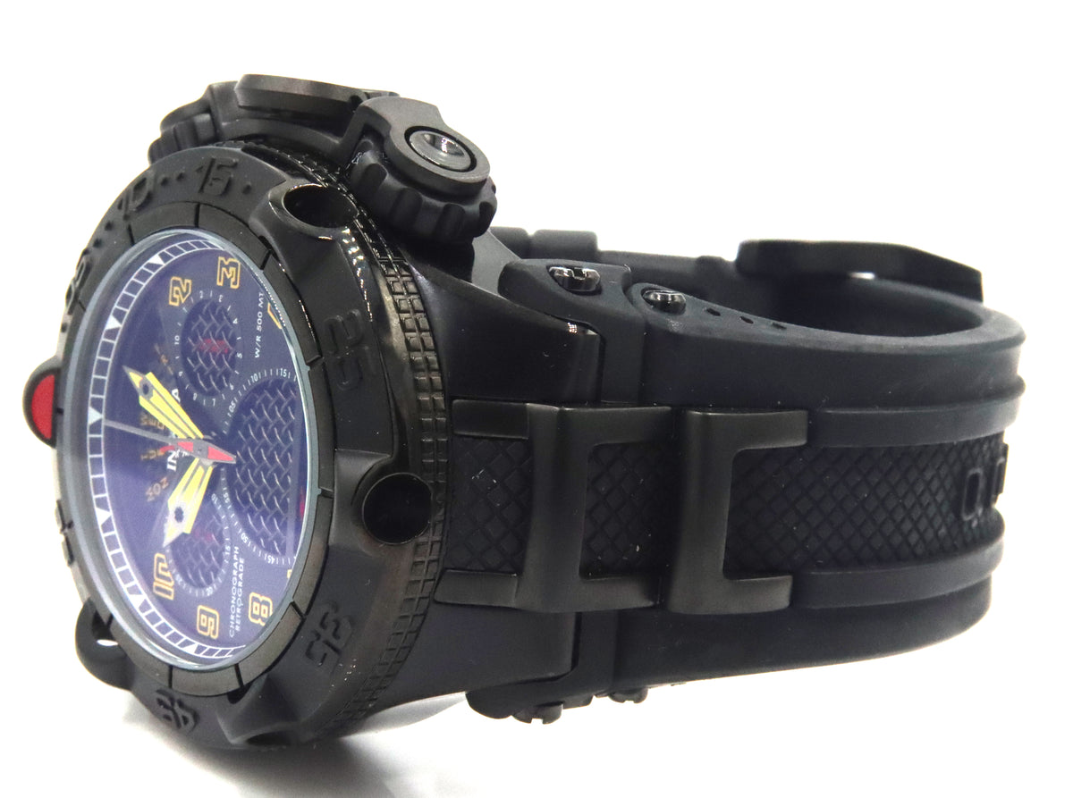 Invicta men's Subaqua Noma V yellow accent black dial watch