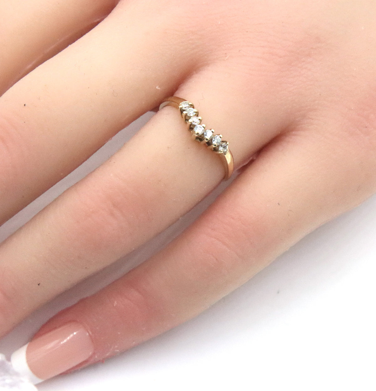 10kt Yellow gold diamond band