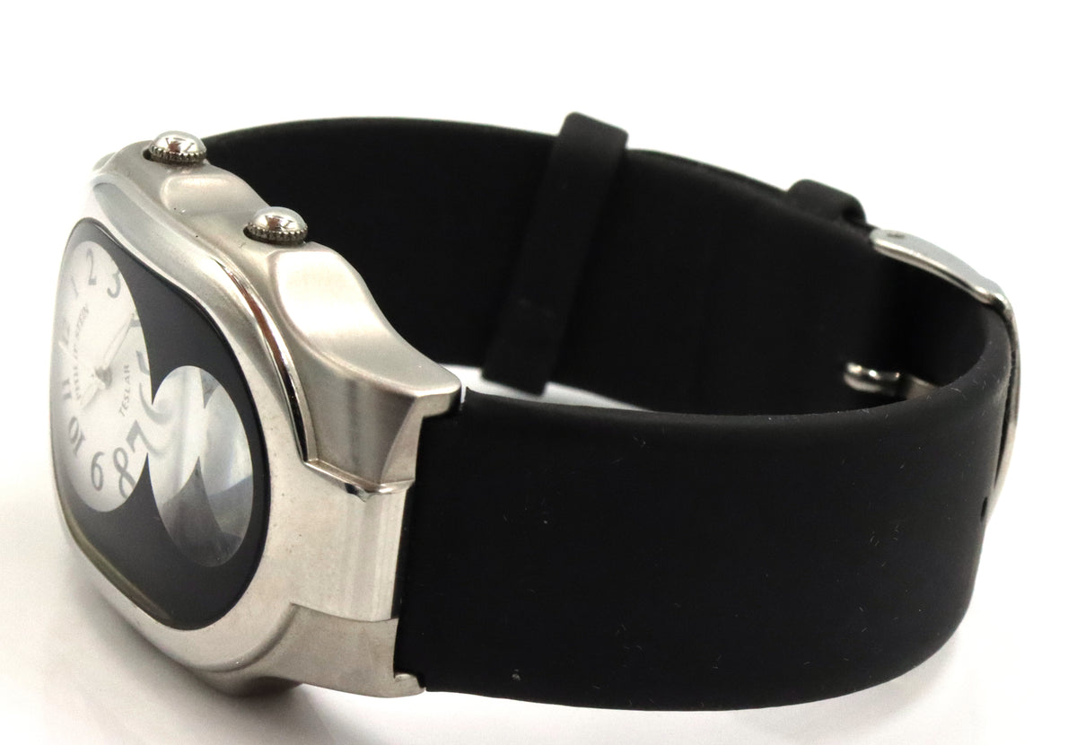 PhillipStein Teslar dual time Analog 32mm watch