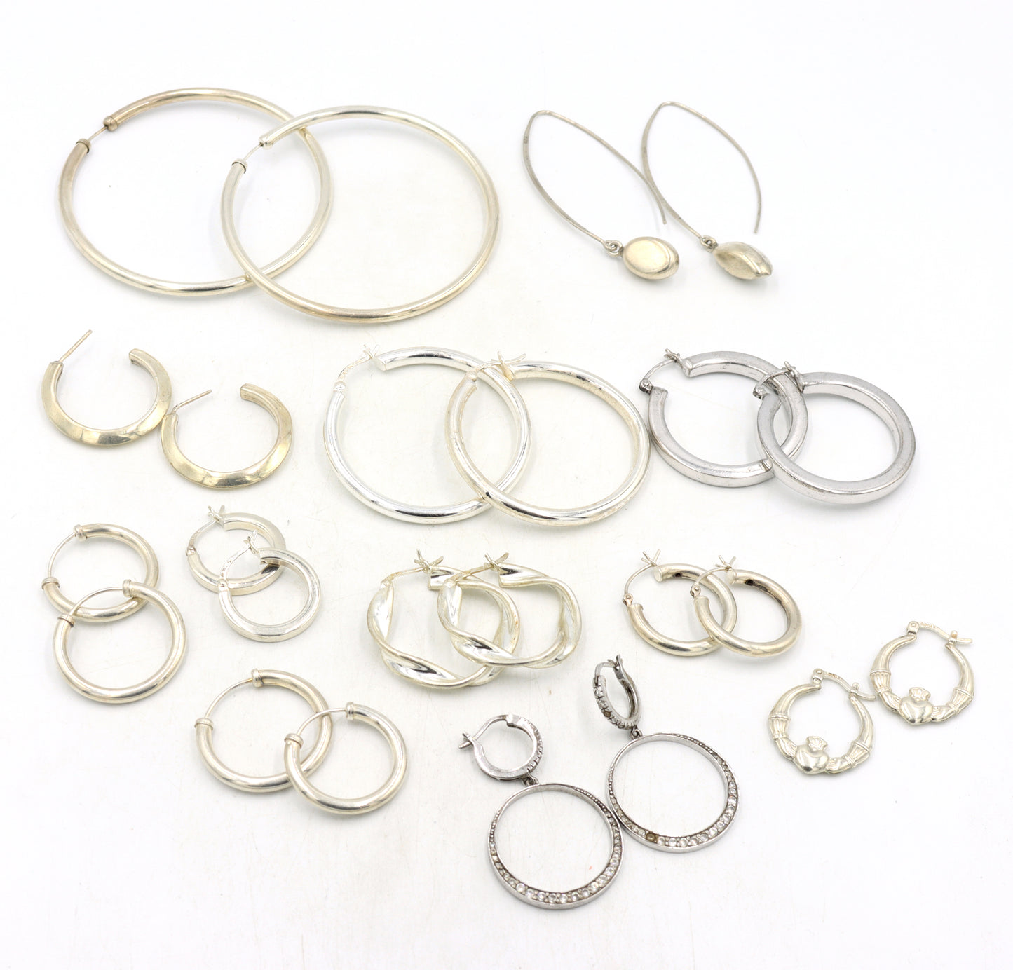Group lot of Vintage 925 sterling silver earrings