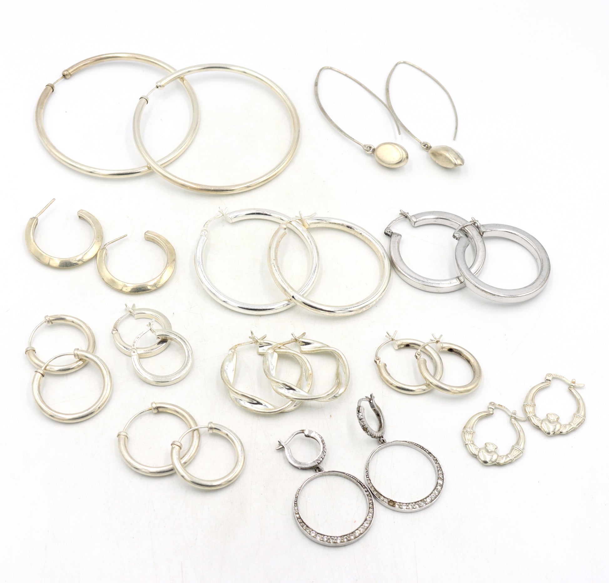 Group lot of Vintage 925 sterling silver earrings