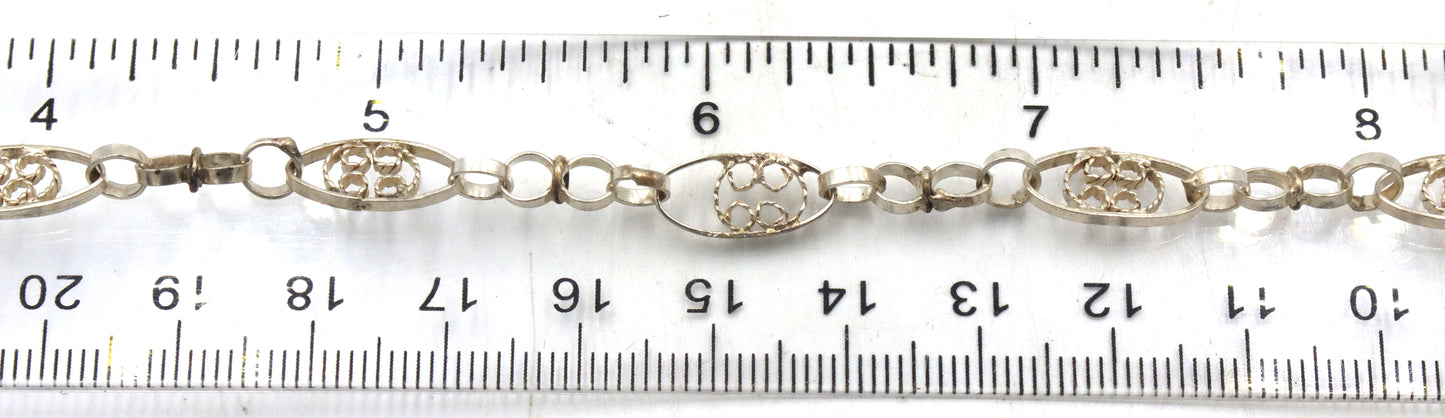 Group lot of vintage sterling silver 9 bracelets