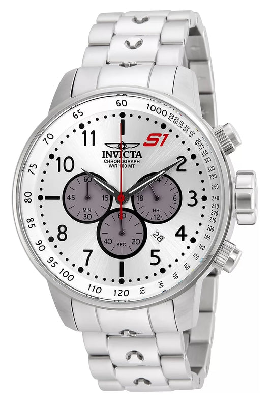 Invicta Men's S1 Rally  Quartz Chronograph Silver, Grey Dial Watch