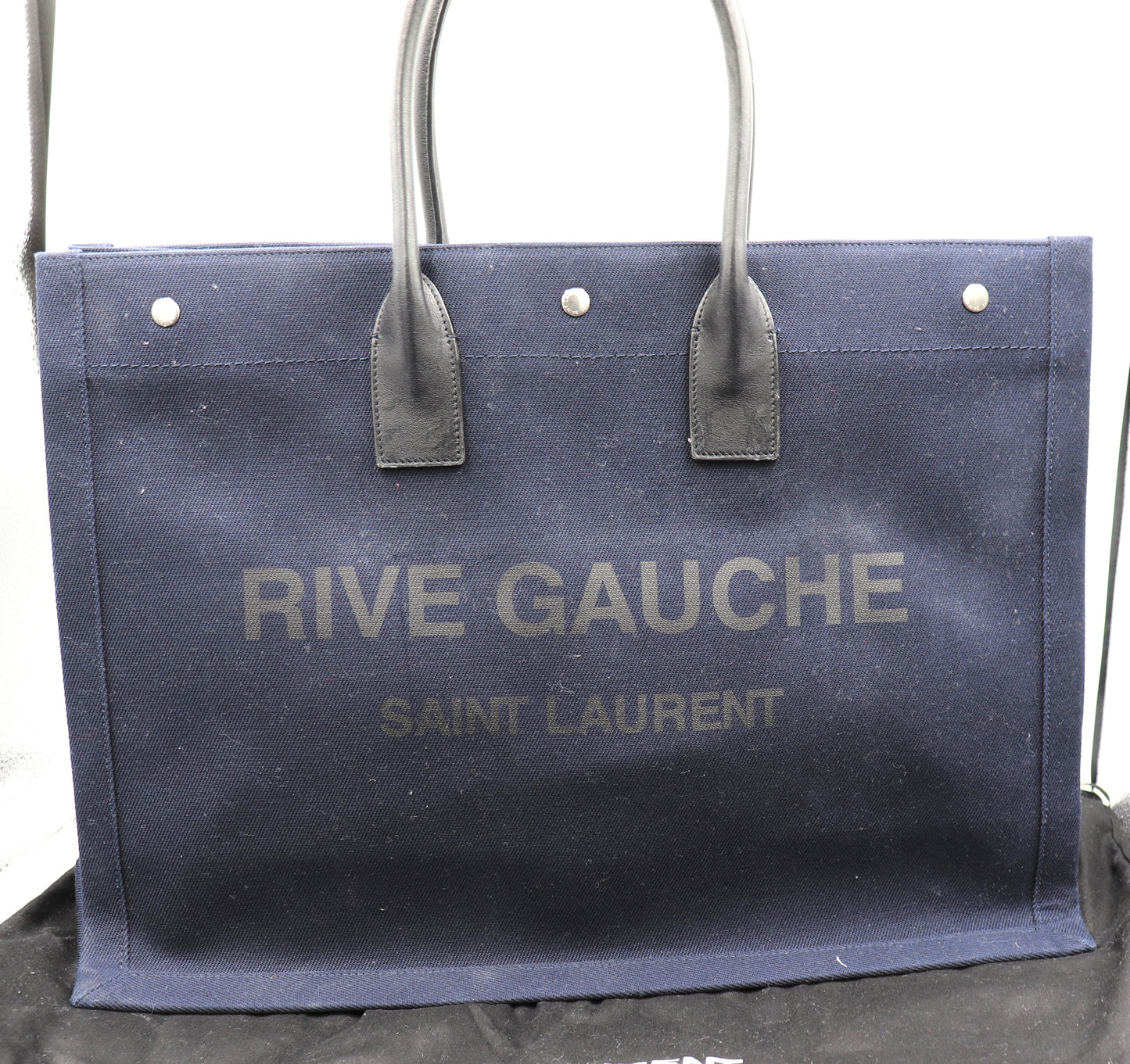 Rive Gauche Tote Bag in Linen and Leather