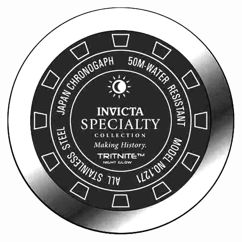Invicta Men's Specialty  Quartz Chronograph Rose Gold Dial Watch