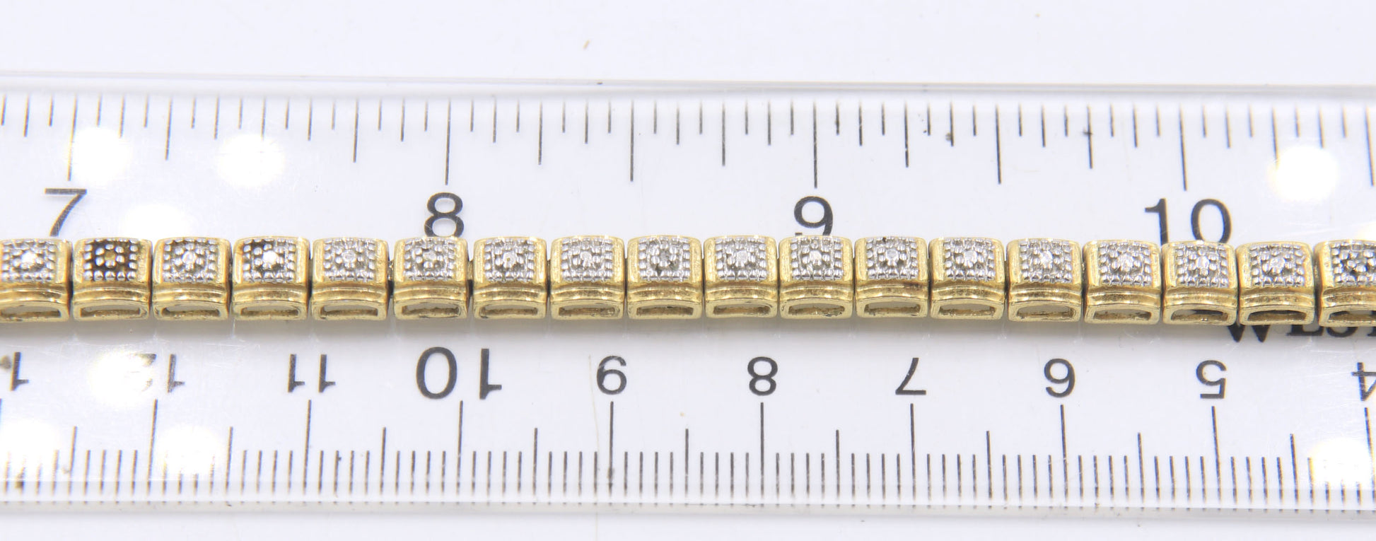 Group lot of 2 cubic zirconia bracelets in 925 sterling silver